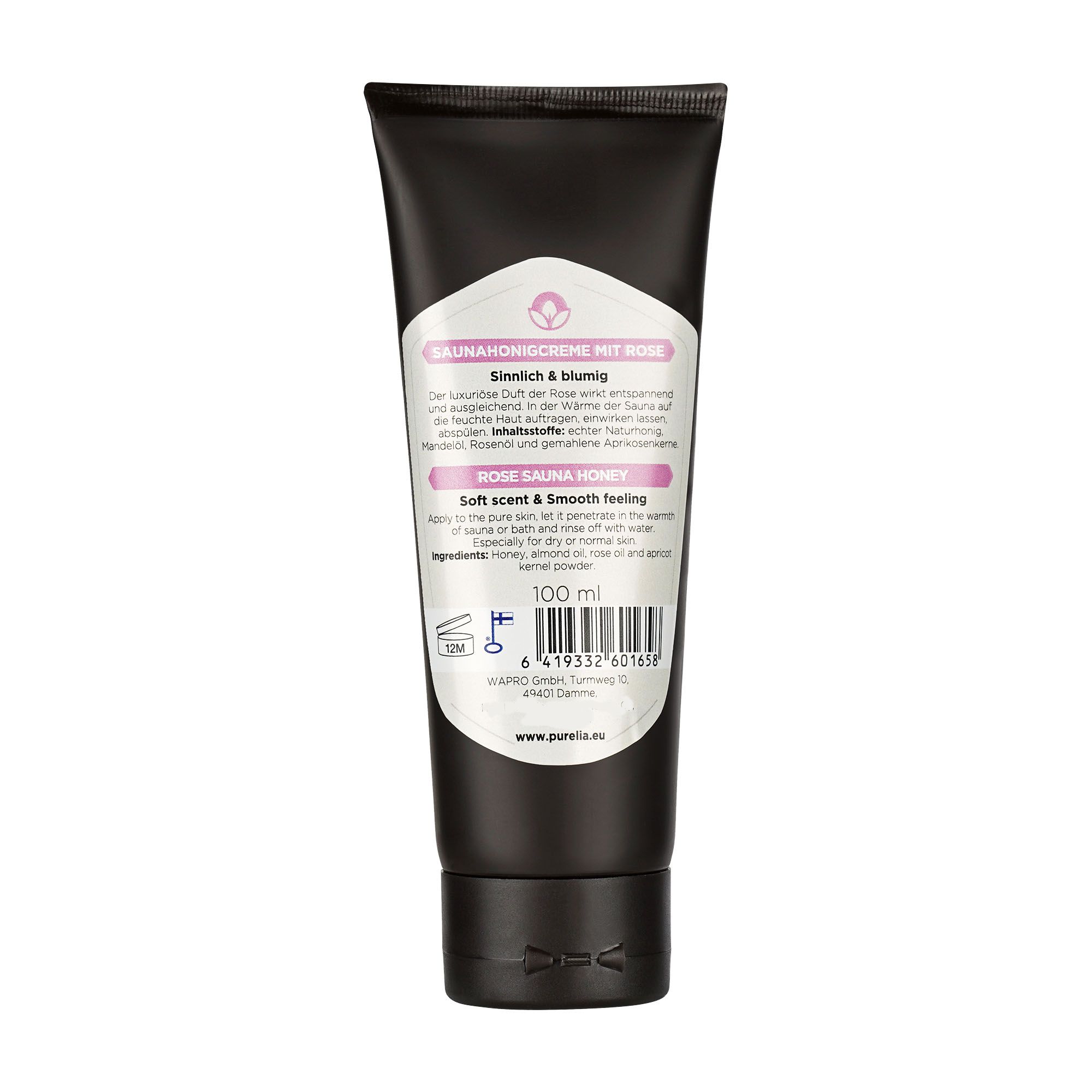 Purelia Sauna Honigcreme Rose back