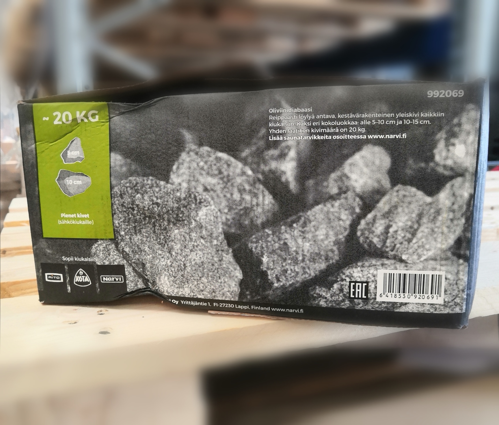 Finnische Saunasteine (20kg | Ø 5-10cm)